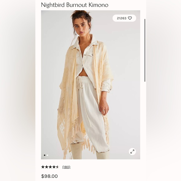 Free People Tops - COPY - Free people yellow gold kimono